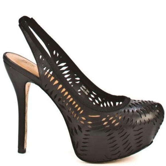 L.A.M.B. LEATHER PLATFORM STILETTOS LUCAS - Picture 2 of 5